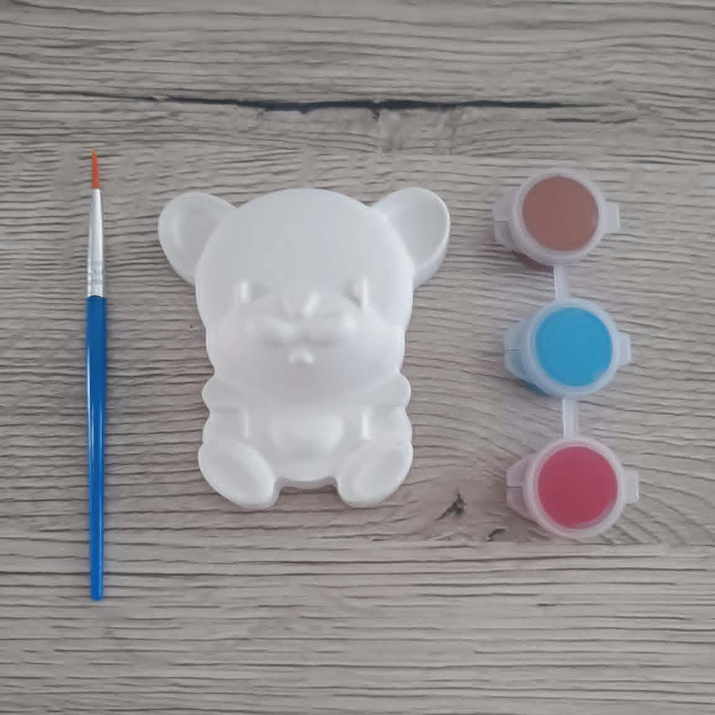 Kit de peinture ourson plâtre céramique