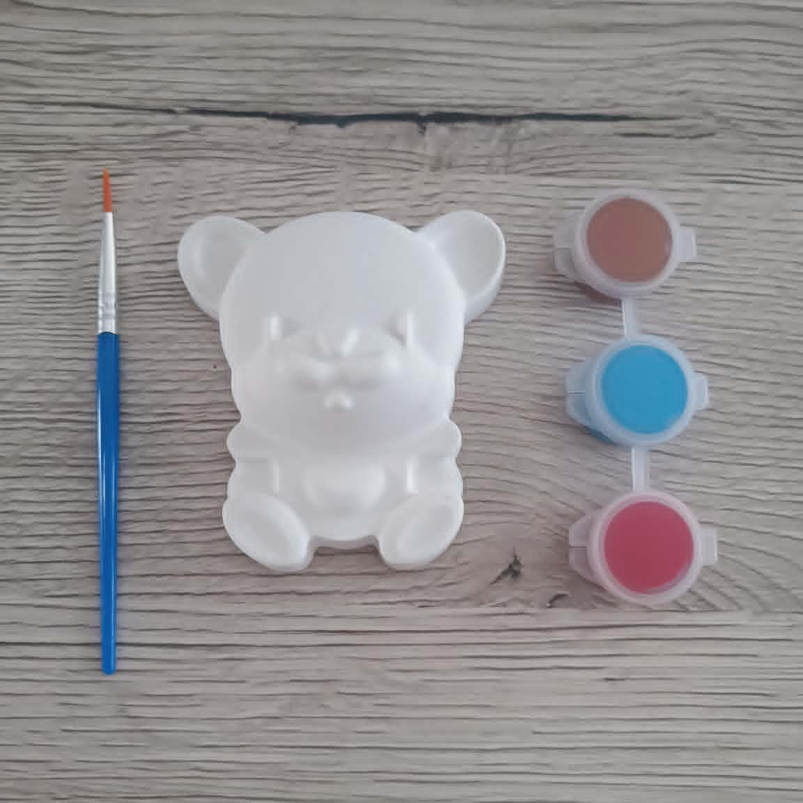Kit de peinture ourson plâtre céramique