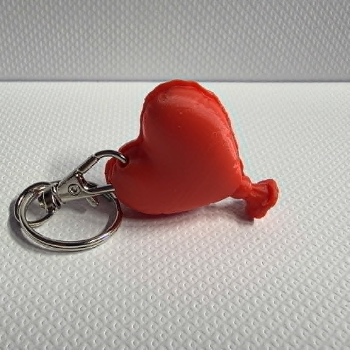 porte-clé 3D ballon cœur rouge