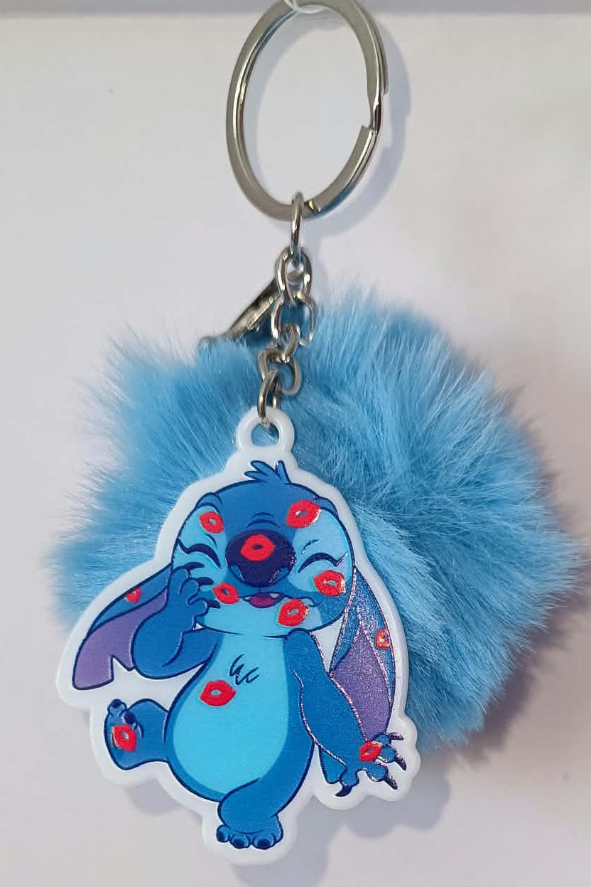 Porte-clés  stitch avec pompon