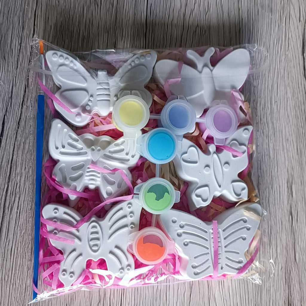 Kit de peinture papillon en plâtre céramique