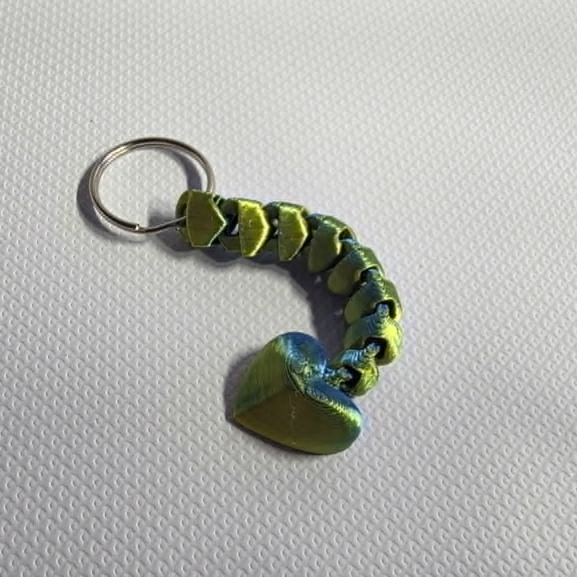 porte-clé 3D cœur articuler