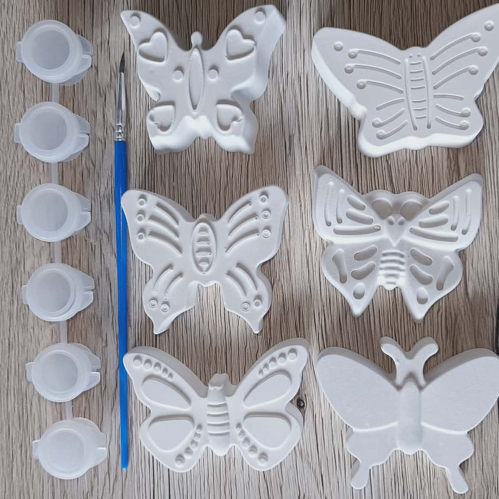Kit de peinture papillon en plâtre céramique