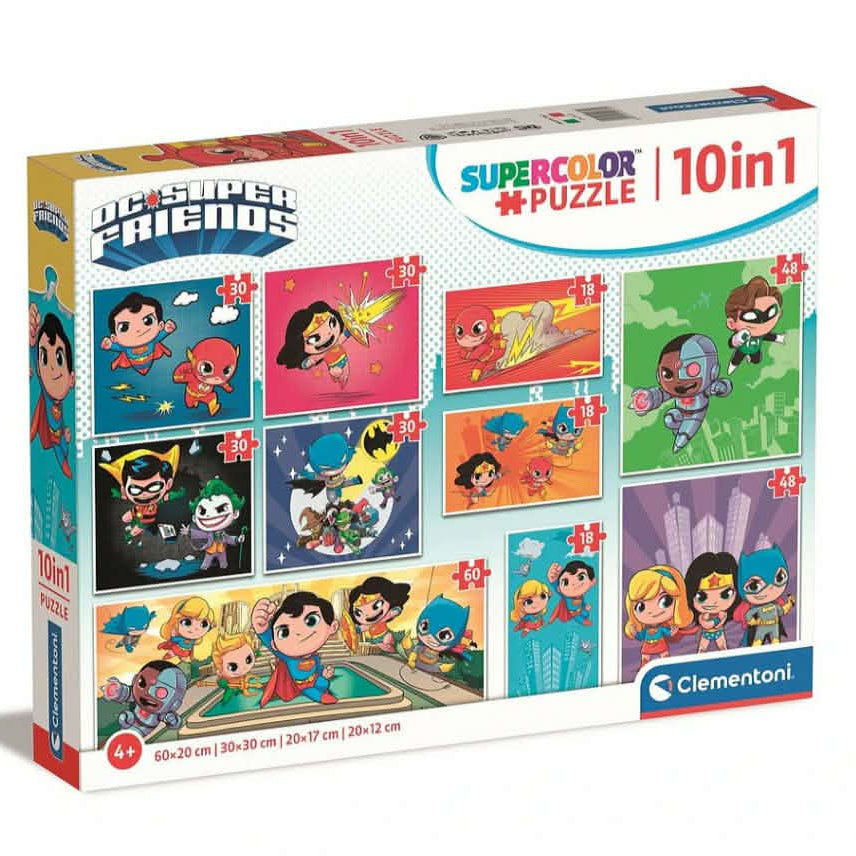 Casse-tête 10 en 1 DC Super Hero Idols Clementoni