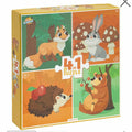 Puzzle 4 en 1 Forêt des Animaux