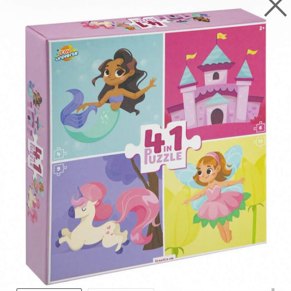 Puzzle 4 en 1 Girly Fantasy